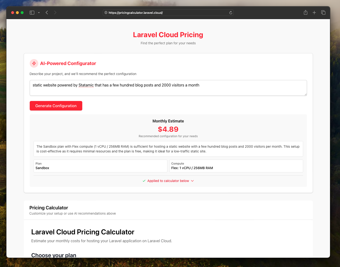 Building a Laravel Cloud Pricing Calculator with Livewire cover image